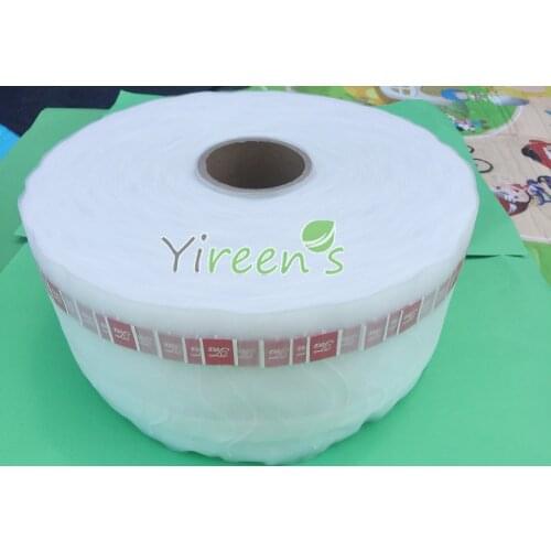 6000pcs/ roll, 58 X 70mm Pyramid Nylon Tea Bags Material in roll, with Strings and TEA Tag, Heat sealing Transparent Nylon Cloth