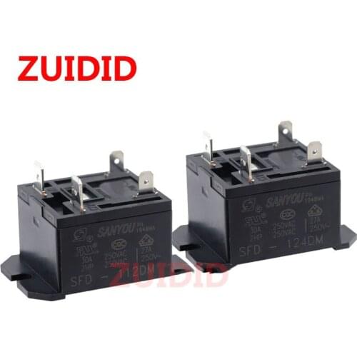 5PCS 4pins 24V SFD-124DM 4pins 12V SFD-112DM 30A 250VAC Relay