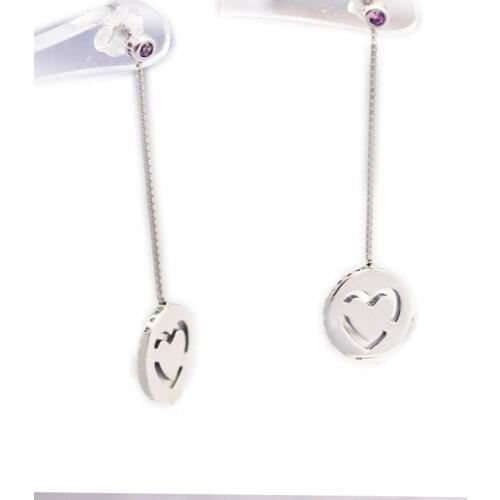 Earrings for women Pure Love Dangle Earrings BrincoS 925 Sterling Silver Jewelry DIY Orecchini Oorbellen Pendientes