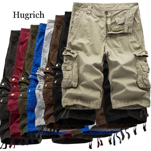 Shorts Men 2021 Summer Army Military Tactical Homme Shorts Casual Solid Multi-Pocket Male Cargo Shorts Plus Size