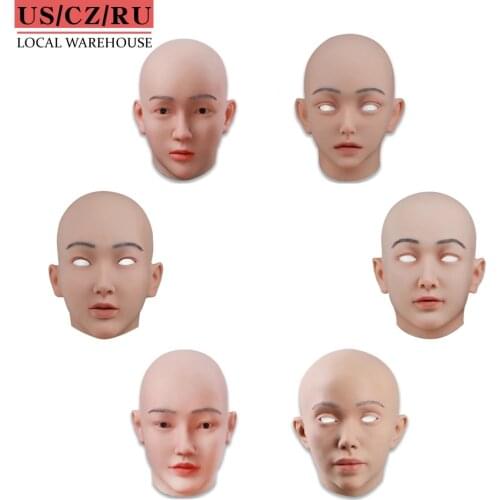 Silicone Transgender Mask for Dance Masquerade Crossdress Cosplay Mask Handmade Makeup Mask Drag Queen Shemale Full Head Mask