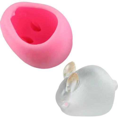 Medium Rabbit Silicone Mold Mobile Phone Drop Mold Decorative Cake DIY Mould XGY-168