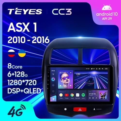 TEYES CC3 For Mitsubishi ASX 1 2010 - 2016 Car Radio Multimedia Video Player Navigation stereo GPS Android 10 No 2din 2 din DVD