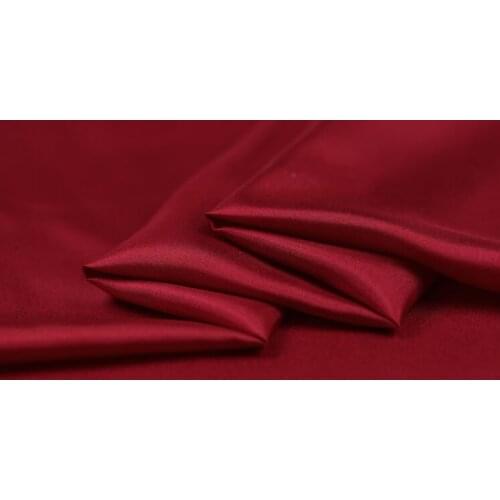 Howmay pure silk fabric habotai 8m/m 114cm 45" dark red color 93# habutai fabric for decor clothes lining fabric