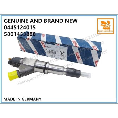 6 PIECES GENUINE AND BRAND NEW COMMON RAIL FUEL INJECTOR 0445124015, 5801453888 FOR IVECO, HOLLAND 11.1, 12.9L ENGINE