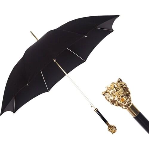 Reverse Long Handle Umbrella Windproof Light Lion Head Umbrella Retro Dual Use Parasolka Damska Household Merchandises EF50UB