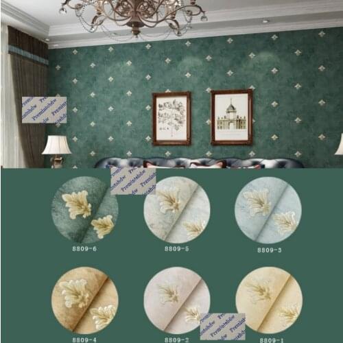 0.53*10Meter/Pack American Rural Non-self-adhesive Non-woven Wallpaper Wall Paper Living Bedroom Country Side 3D Floral