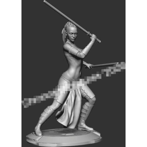 1/24 75mm Resin Model figure GK Master Of Swords Fantasy theme Unassembled and unpainted kit