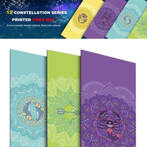 173*61cm Fitness Yoga Mat Pad 6mm PVC Beginner Dance Esterilla Yoga Pilates 2020 New Constellation Series Printing Exercise Mats
