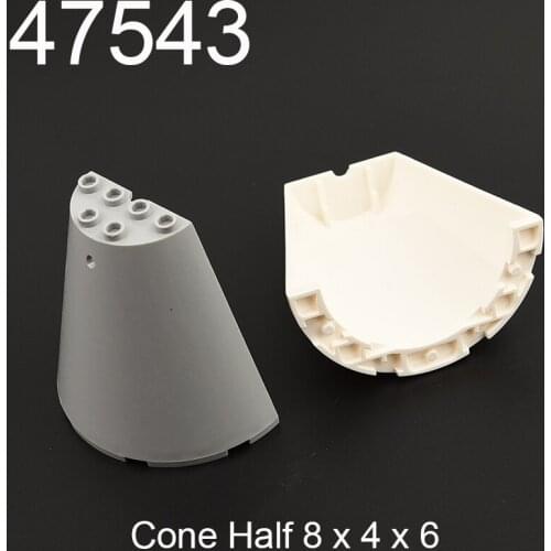 2PCS 47543 Cone Half 8 x 4 x 6 Building block accessories parts MOC DIY Education Build Toys Brick