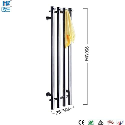 2020 Vertical Bathroom Heated Towel Rail Stainless Steel 304 Wall Mounted Electric Towel Warmer HZ-932A