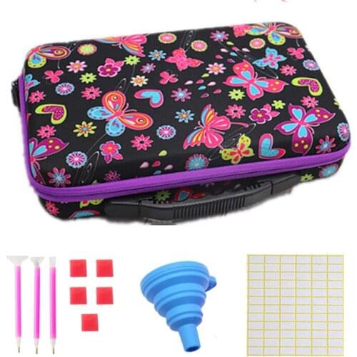 2021 Diamond Painting Accessories Diamond Embroidery Bead Storage Bottle Multi-function Handbag 60 Slots Tools Kits