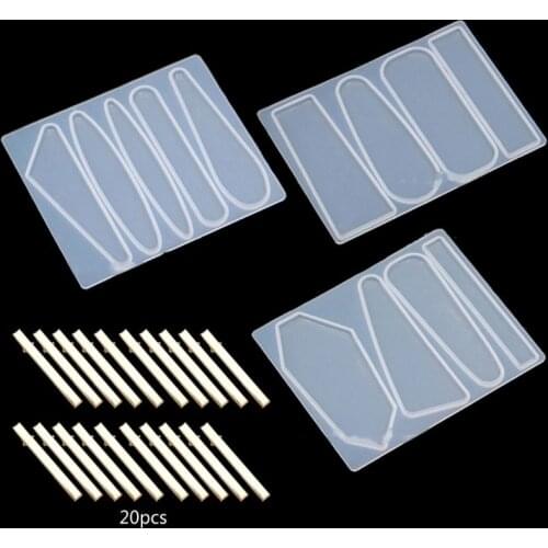 23PCS DIY Barrettes Silicone Epoxy Resin Molds DIY Hair Pin Acrylic Mold Alligator Hair Clip Molds Jewelry Making Tools