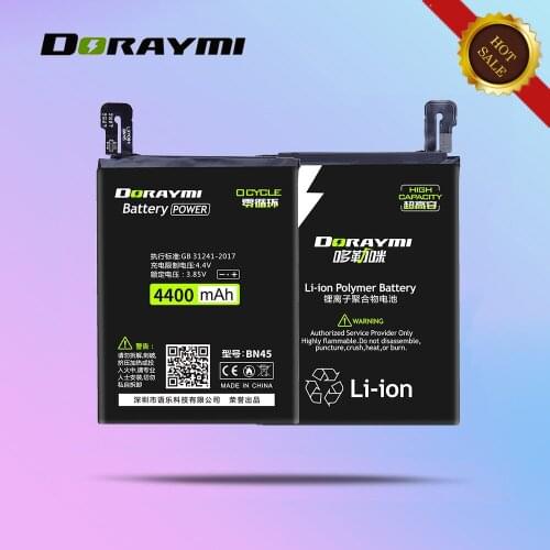 DORAYMI Battery BN45 for Xiaomi Redmi Note 5 Note5 Cell Phone Batteries Lithium Polymer Bateria Replacement