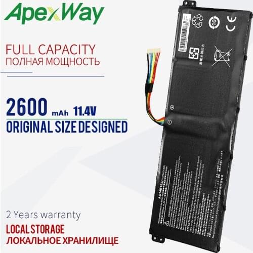 ApexWay Laptop Battery AC14B18J FOR ACER Aspire E3-111 E5-731 E5-771G ES1-511 ES1-711 R13 R3-131T R5-471T R7-372T