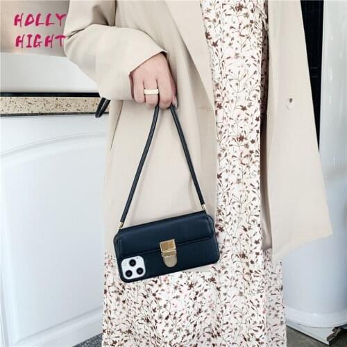 Wallet Handbag with Lanyard Phone Case for IPhone 11 11Pro Max XR XS Max X 7 8 Plus Crossbody Shoulder Cover for IPhone SE 2020