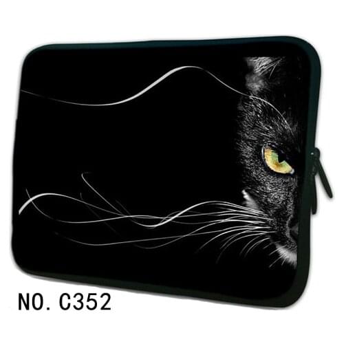 Black Cat 10 13 13.3 14 15 15.6 17 17.3 Laptop sleeve Notebook Bag Case Laptop Bag for ipad macbook HP Dell Lenovo