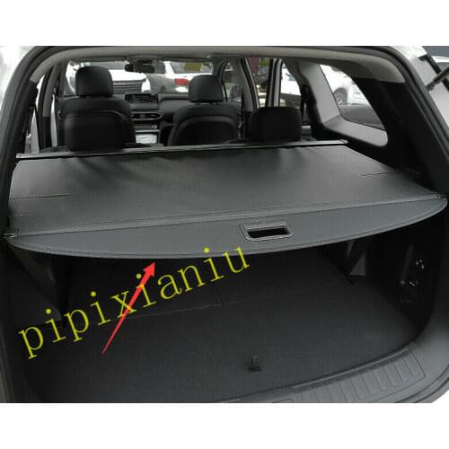 Black Rear Trunk Cargo Shade Rest Curtain Cover For Hyundai Santa Fe 2019-2021 car accessories