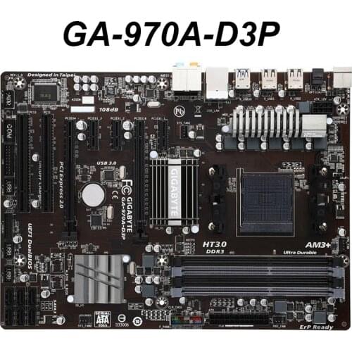 For GIGABYTE GA-970A-D3P 970A-D3P Motherboard Socket AM3+ DDR3 For AMD 970 Original Desktop Mainboard SATA3 Used Mainboard