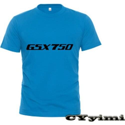 For SUZUKI GSX750 UNFAIRED GSX 750 GSX750 T Shirt Men New LOGO T-shirt 100% Cotton Summer Short Sleeve Round Neck Tees Male