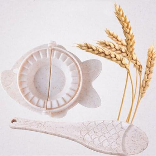 Facemile 2pcs/set Dumpling Making Pastry & Fish Shape Spoon Ravioli Dough Press Dumpling Molds for Home Kitchen Cooking