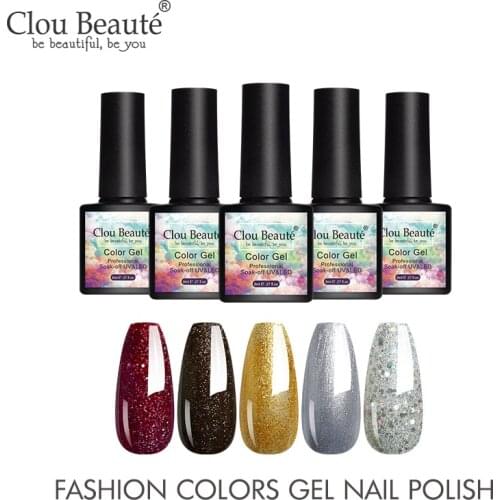 Clou Beaute 8ML 81-Colors Coat Gel Polish New Gel Nail Polish Nail Art Soak Off UV/LED Gel Varnish Manicure Hybrydowe Lacquer