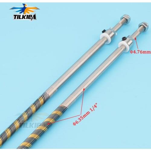 Good Quality 6.35mm 1/4" Flexible Shaft 6.35mm to 4.76mm 3/16'' Prop Shaft About 700mm flex shaft Cable for gas Nitro Rc Boat