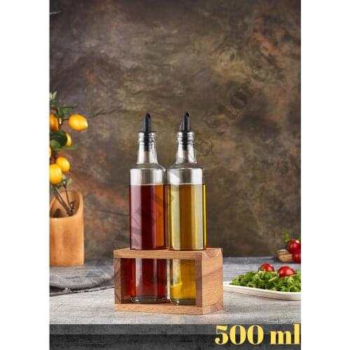 Kitchen Olive Oil Vinegar Storage Bottle Leakproof Dispenser Container For Salad Kitchenware Cooking Accessory Oil Glass Season