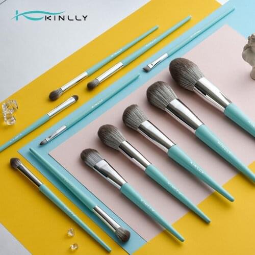 KINLLY 12PCS MAKEUP BRUSH SET WITH 100% SYNTHETIC HAIR