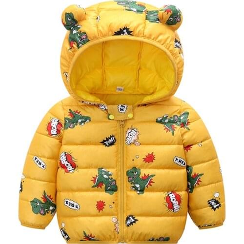 2020 Autumn Winter Newborn Baby Clothes For Baby Boys Jacket Baby Dinosaur Print Outerwear Coat For Infant Baby Girls Jacket
