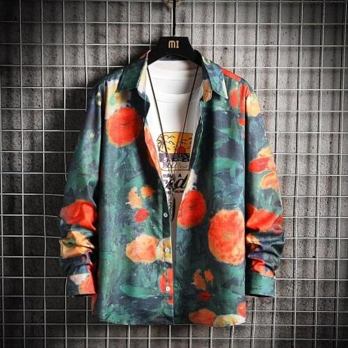 Autumn New Fashion Shirts Male Tops Oversize Plus Size 5XL Long Sleeve Casual Loose Hip Hop Mens Coat Shirt Streetwear