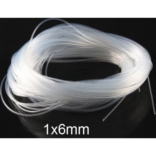 1x6mm 1mm 6mm Transparent silica gel tube food grade silicone tube lucency silicon hose FDA tasteless capillary tubing
