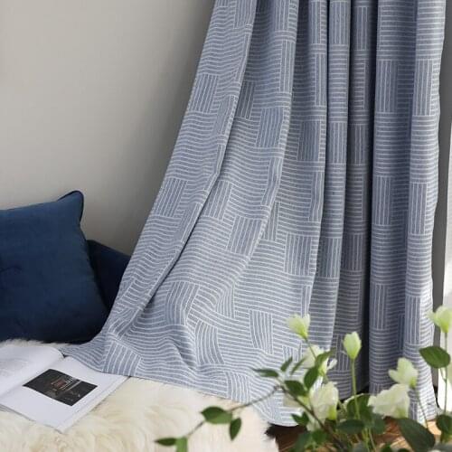 Chenille Jacquard Blackout Curtains Fashionable Modern Minimalist Living Room Bedroom Curtains