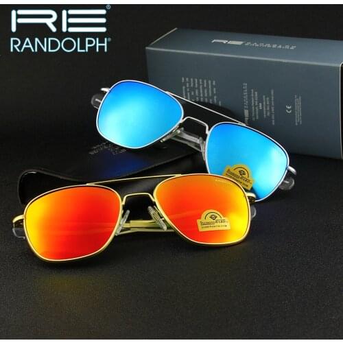 USA RE Sunglasses Colour Glass Lens America Army Military Pilot Sun Glasses Fashion Band Man Woman Sunglasses Top Quality 025