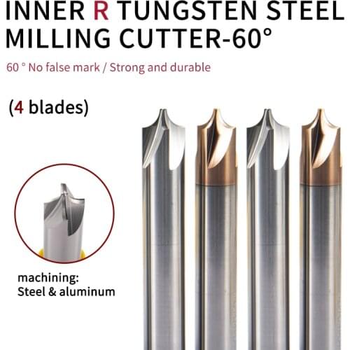 1pcs/5pcs/10pcs HRC60 CNC lathe machining turning tool steel with inner R end mill