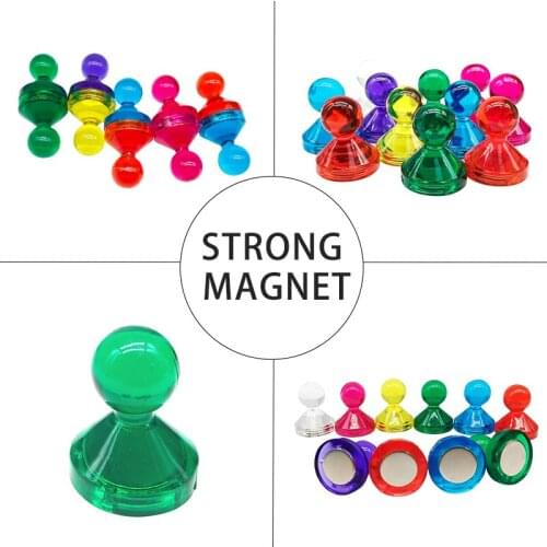 10pcs/lot Colored Strong Magnetic Thumbtacks Mini Whiteboard Magnet Pin Pushpin For Refrigerator Message Thumbtack Tool