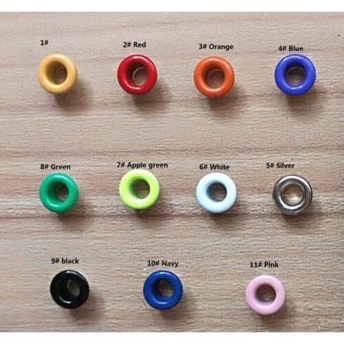 12Pack x1000pcs/pack 4mmMetal Eyelets With Grommets for leather craft MIX COLORS