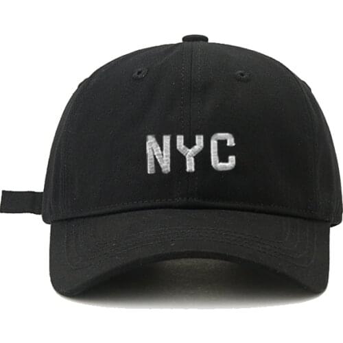 3D NYC Embroidery Womens Baseball Cap Snapback Kpop Hip-Hop Mens Baseball Cap For female Cotton Cotton BQM100