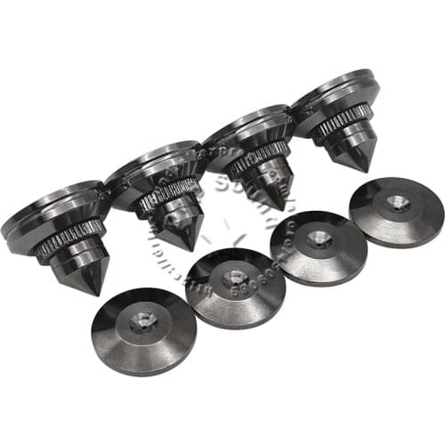 4PCS 28mm Speaker Copper Spike Isolation Shockproof Stand Feet Speaker Base Pads #Black