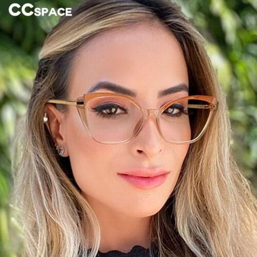48268 TR90 Cat Eye Anti Blue Glasses Frames Women Optical Fashion Computer Glasses