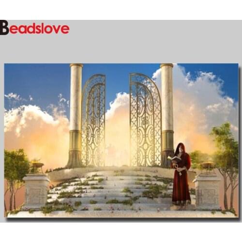 5D Diamond painting Full Drill Square religion Diamond Embroidery Home decoration rhinestones pictures Heavens Gate