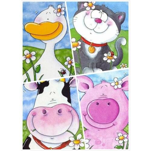 5D Diy Diamond Painting Cross Stitch "Flower lake city sunset" Home Decor Full Round Rhinestones Inlay Diamond Embroidery