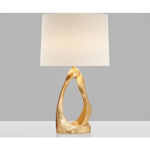 American creative gold living room table lamp art bedside bedroom designer model room table lamp