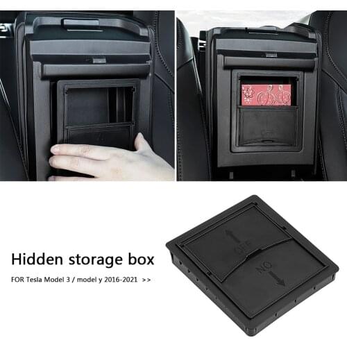 Auto Center Console Organizer for Tesla Model 3 Y 2016-2021 Armrest hidden Storage Box Tray Car Interior Accessories