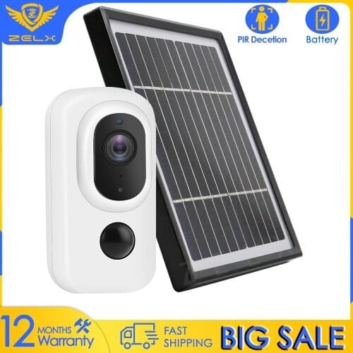 WIFI Camera Outdoor 1080P CCTV Camera Alarm Solar Power Battery Wireless Surveillance Camera Dome Security