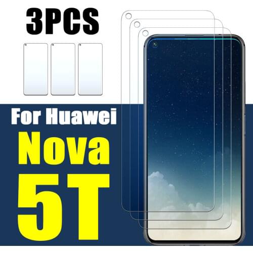 Case on for huawei nova 5t soft glass for huawei honor 20 pro 10 lite hyawei phone cases tremp nova 5t protective film 3Pcs