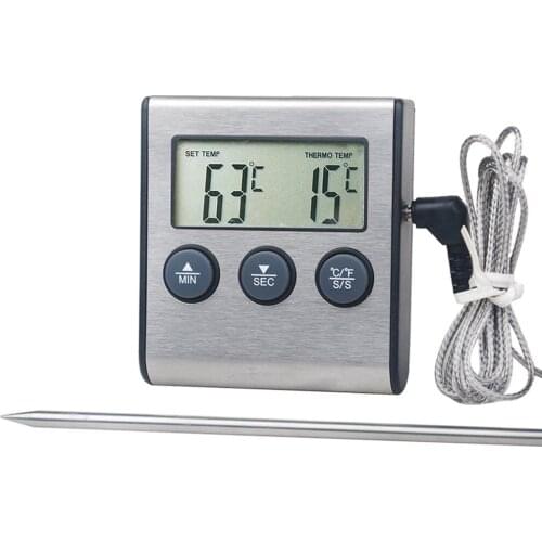 Tp700 Digital Remote Wireless Food Kitchen Oven Thermometer Probe For BBQ Grill Oven Meat Timer Temperature Manually Set