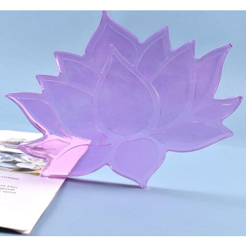 DIY Crystal Epoxy Resin Mold Lotus Coaster Tray Cup Mat Casting Silicone Mould