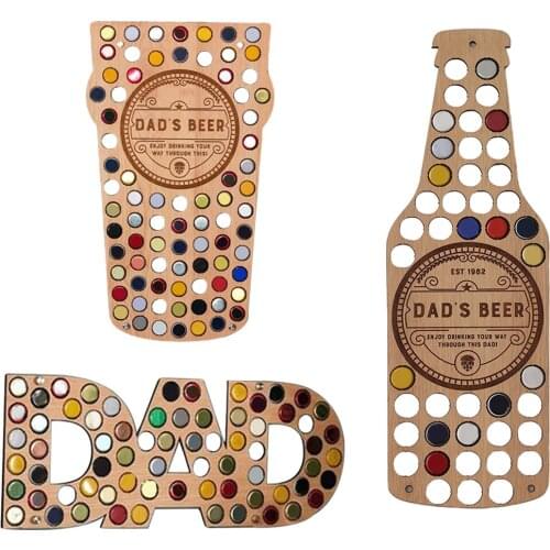 Creative Wooden Beer Bottle s Holder Birthday Gift for Dad Wall Art