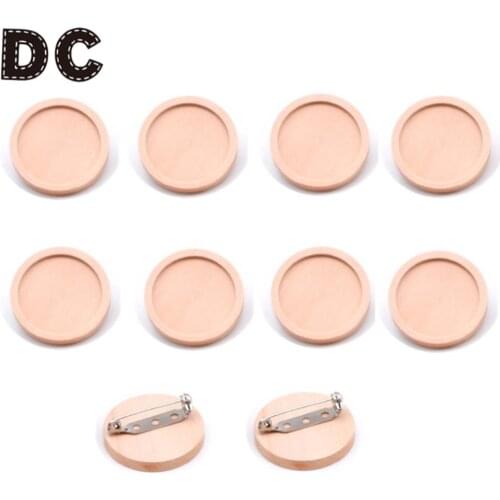 10pcs/lot 20/25/30mm Round Blank Brooch Tray Base Fit Resin Glass Cabochon Cameo Bases For DIY Brooches Gifts Jewelry Making